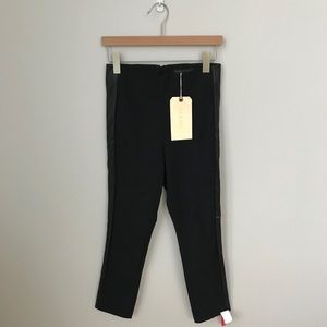 Rag & Bone cotton & leather high rise pant